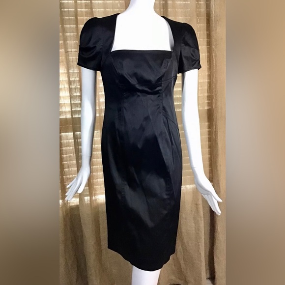 Nine West Black Midi Cocktail Dress - Picture 4 of 13